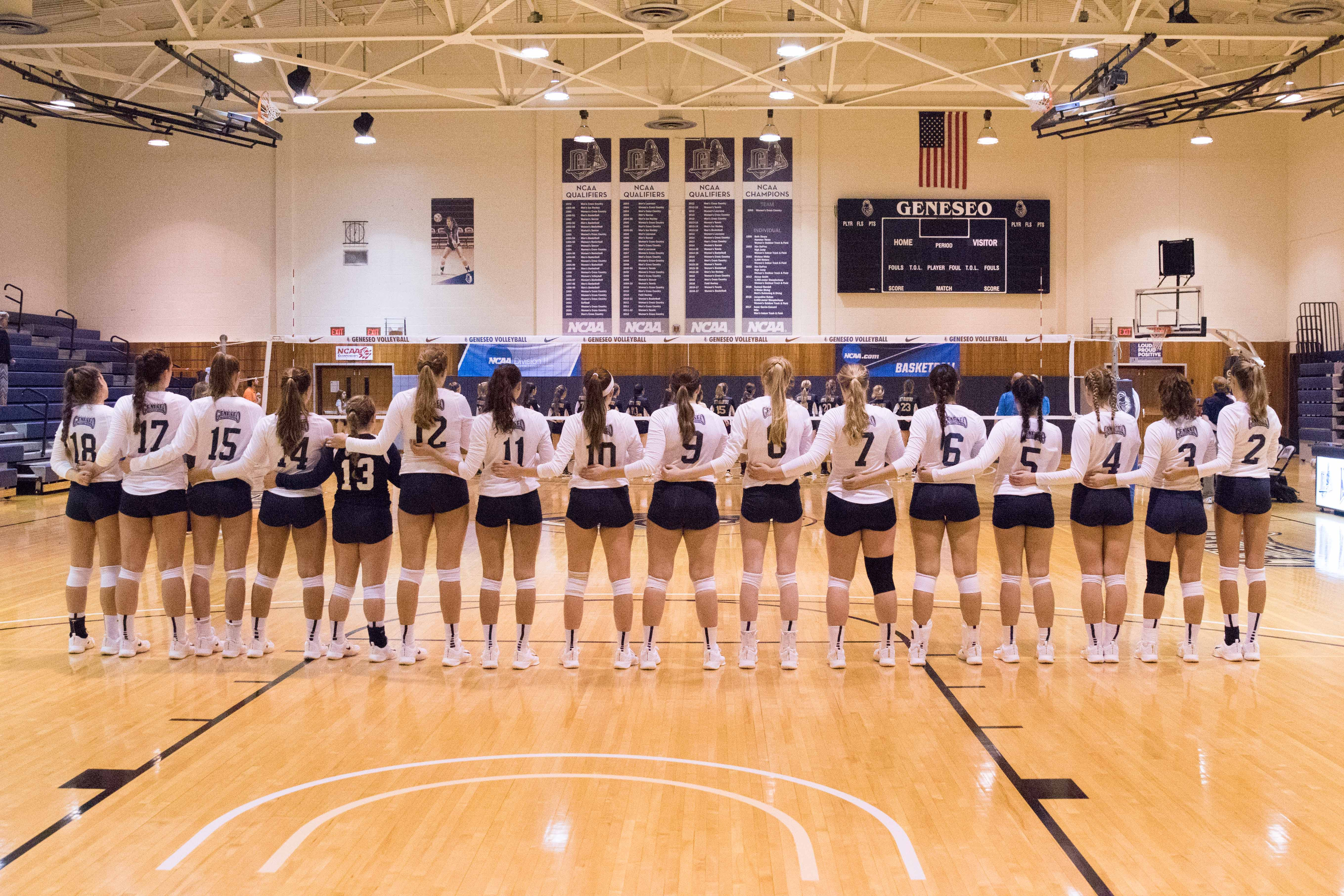 Suny at Geneseo Women's Volleyball Team line up