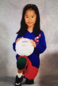 Esther Hon in her first year of volleyball
