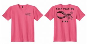 T-shirt designs used for the Dig Pink event