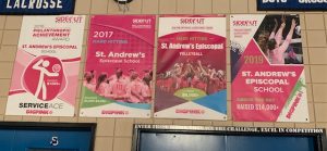 St Andrews Austin Dig Pink Banners
