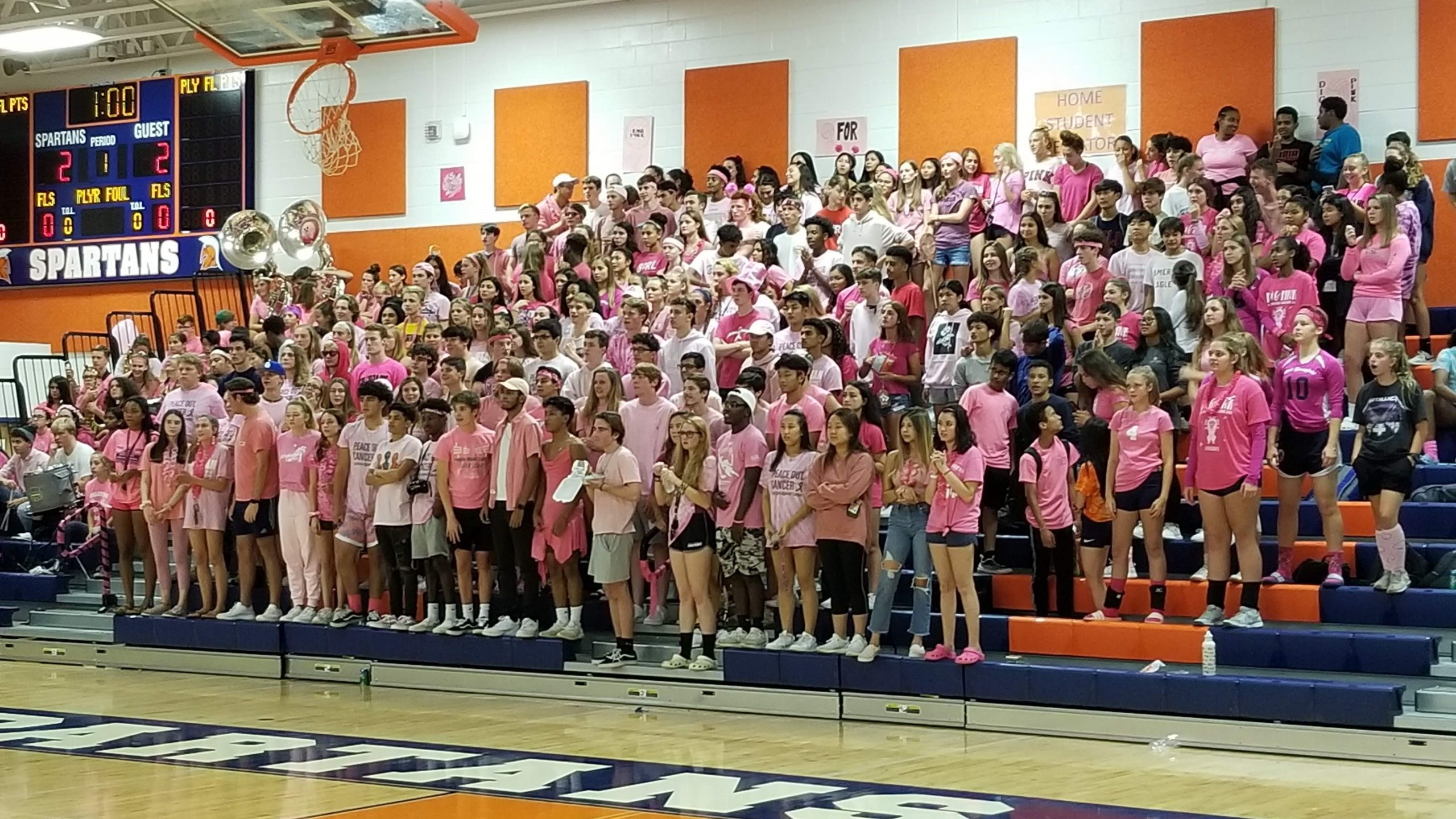 Fan section at West Springfield High School